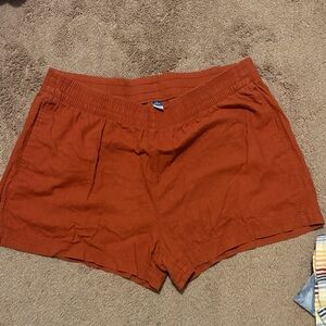 Old Navy Women's High Waist Orange Shorts